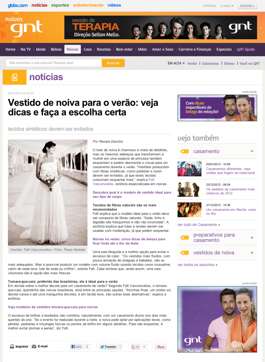 Vestido de noiva para o verão-veja dicas e faça a escolha certa – Notícias – Noivas GNT